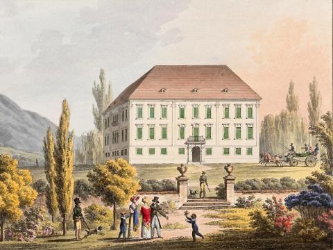 Il maniero di Ravne nel 1830