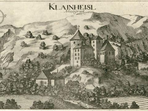Mali grad. Johann Weikhard von Valvasor (javno dostopno delo, prek Wikimedia Commons).
