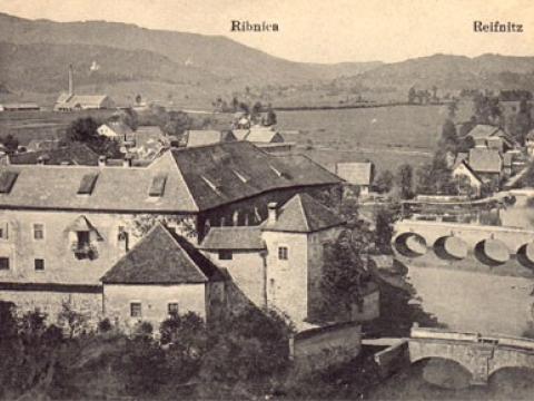 Foto: Ribniški grad (razglednica, 1907), javna domena (prek Wikimedia Commons).